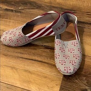Texas A&M slip on shoes